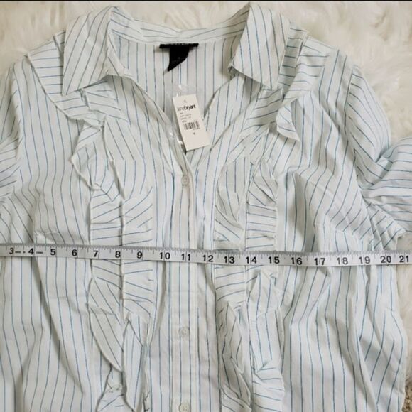 LANE BRYANT Ruffle Blouse Size 18 NWT - Picture 8 of 11
